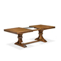 9-Piece Acacia Wood Dining Table Set with Green Faux Leather Chairs N80901