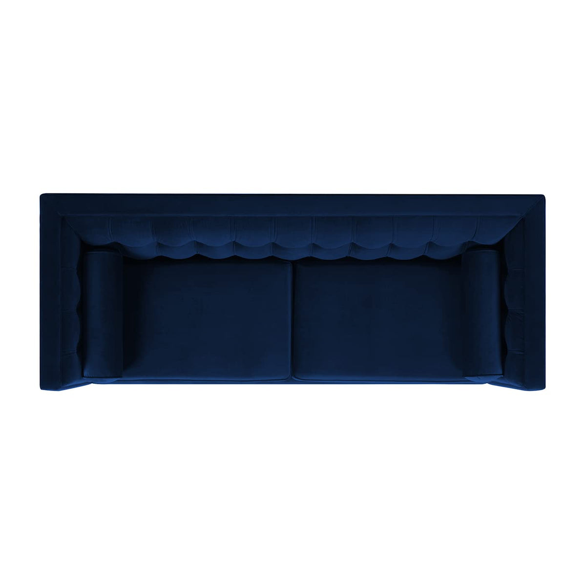 Navy Blue Velvet Tufted Sofa U12358