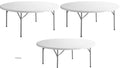White 72 Inch Round Plastic Folding Table C301