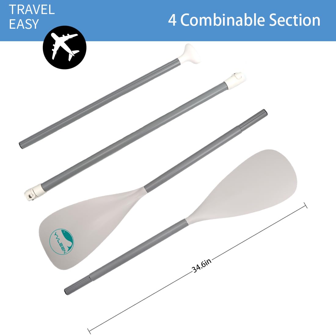 Adjustable Aluminum 4-Piece Floating Paddle E7251