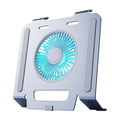 Aluminum Alloy Three Speed Regulation Desktop Fan Laptop Stand Gray Z538946
