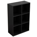 Black 6-Cube Storage Shelf Bookcase O36301