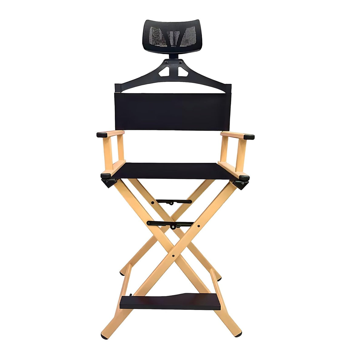 Gold Portable Collapsible Tall Makeup Artist Chair with Head Rest Z907