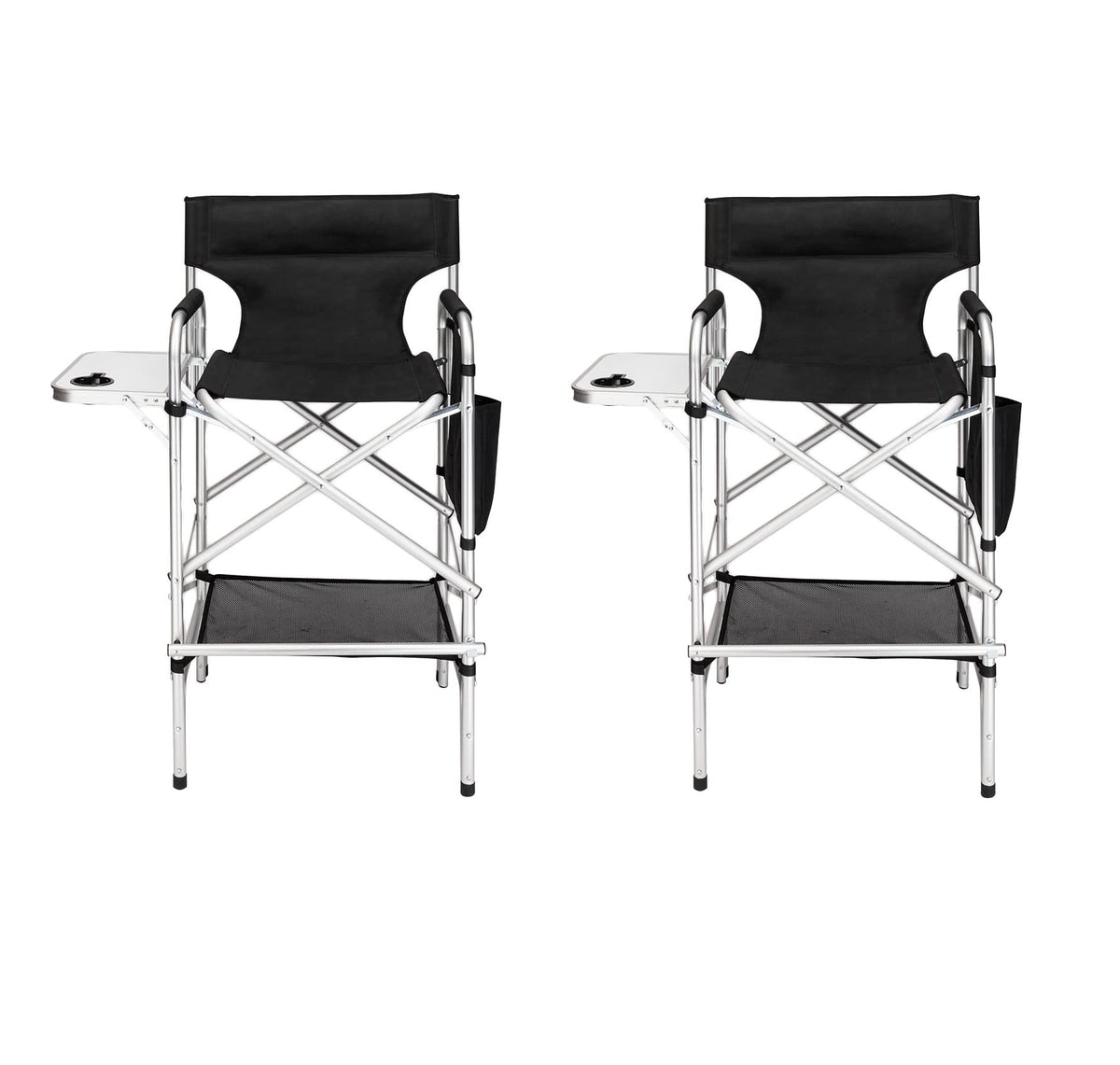 Black Folding Director Chair with Side Table P898665