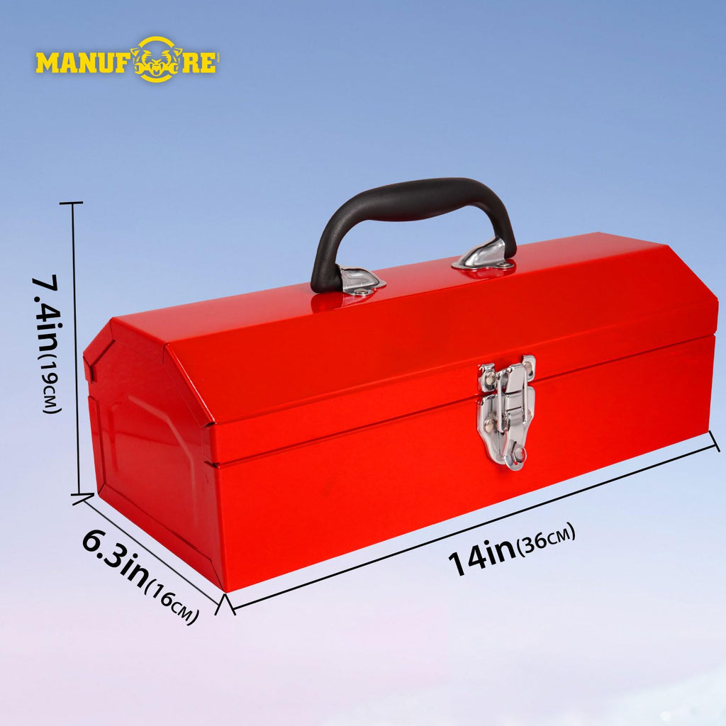 14" Metal Tool Box with Carry Handle I799122