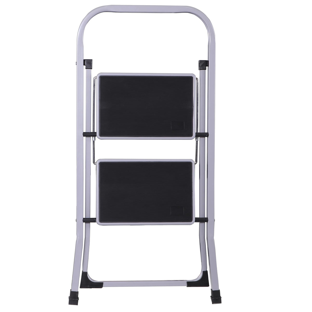 2 Step Folding Steel Step Stool with Handgrip Y39076