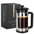 French Press Coffee Maker 12 Oz Borosilicate Glass Q716
