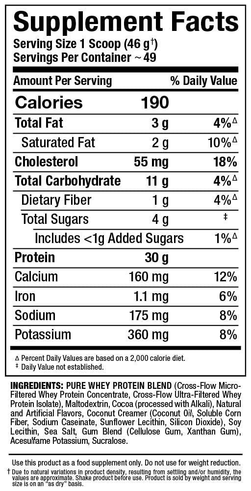 Chocolate Whey Protein Powder 5 lb X146