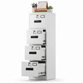 4 Drawer White Metal File Cabinet N174