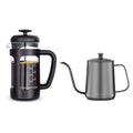 French Press and Gooseneck Pour Over Coffee Kettle 12 oz Stainless Steel Q730552