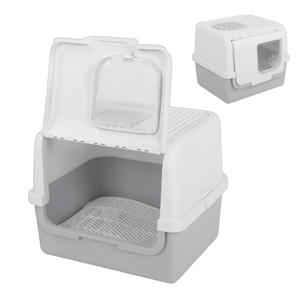 Enclosed Cat Litter Box with Lid Scoop O4453