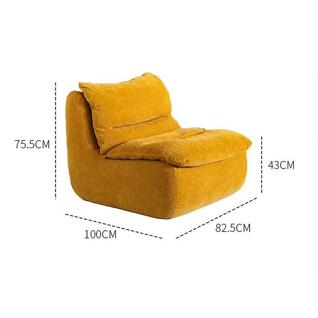 Yellow Memory Foam Bean Bag Chair J24631