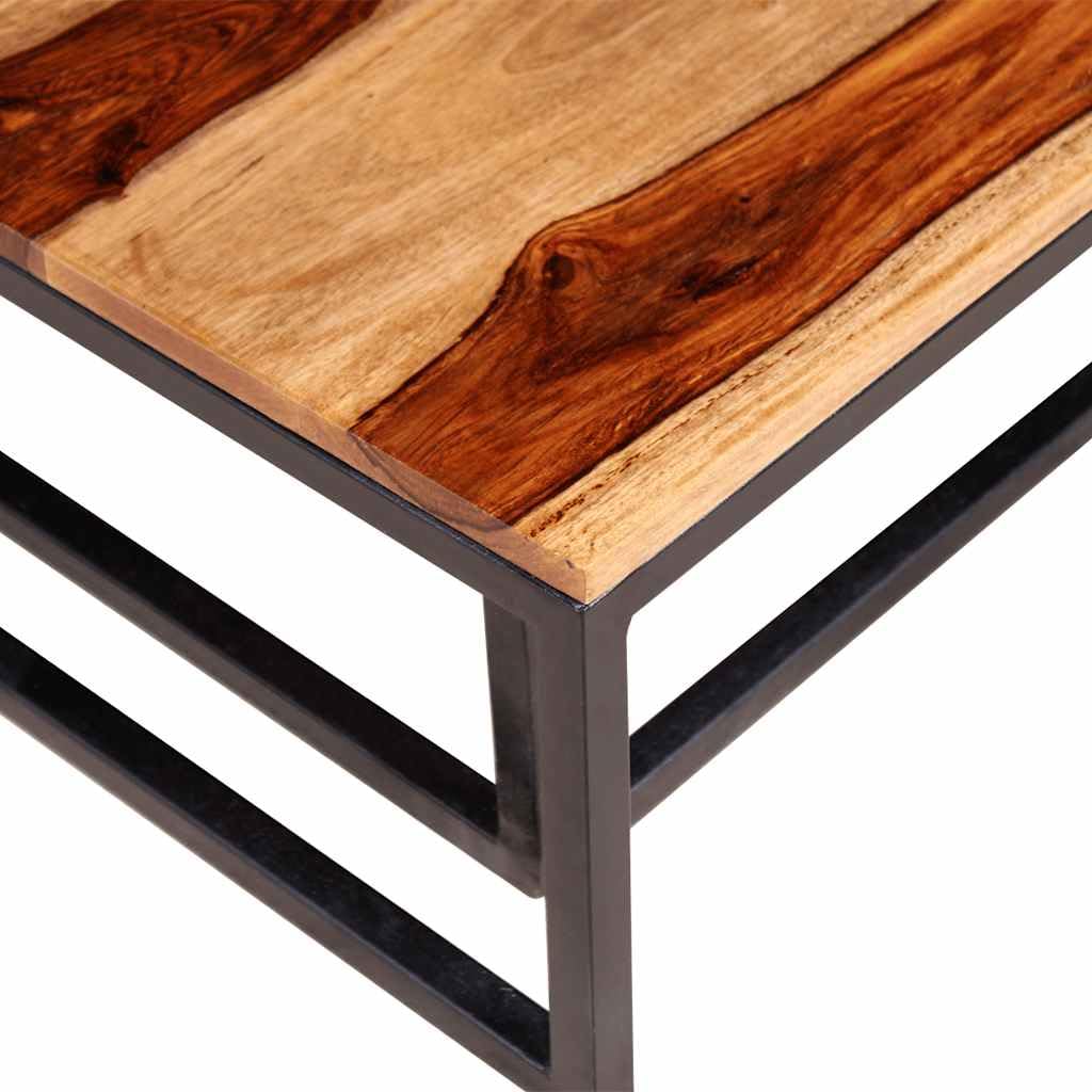 Brown Solid Sheesham Wood Nesting Coffee Table Set of 2 R841