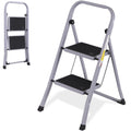 2 Step Folding Steel Step Stool with Handgrip Y39076