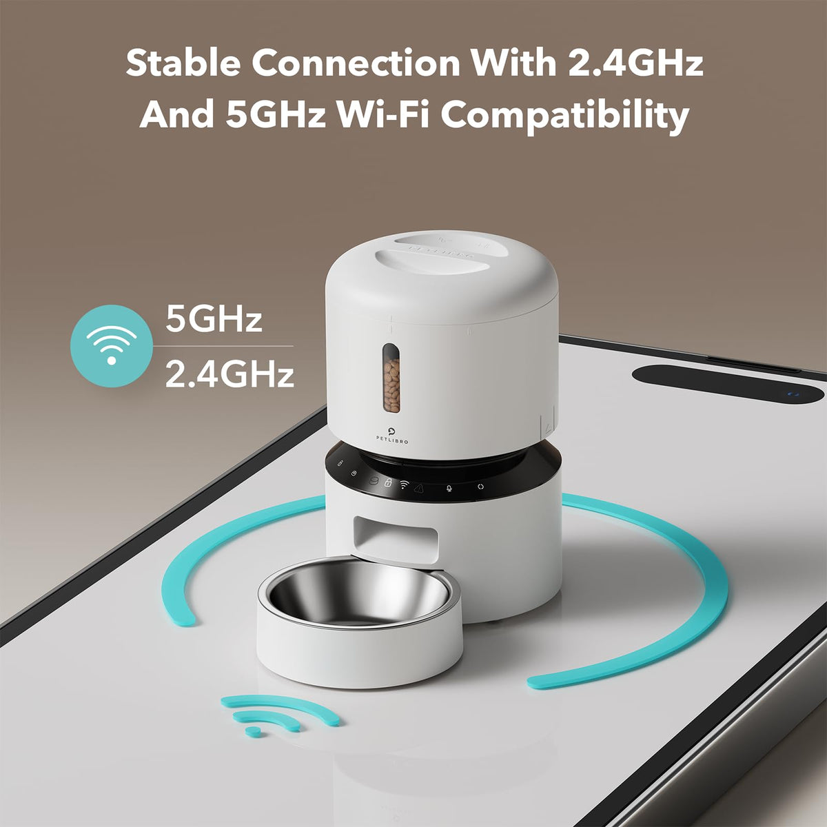 Automatic Cat Feeder 5G WiFi 3L White N240827