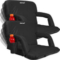 2 Pack Extra Wide Foldable Stadium Seats with Back Support K402
