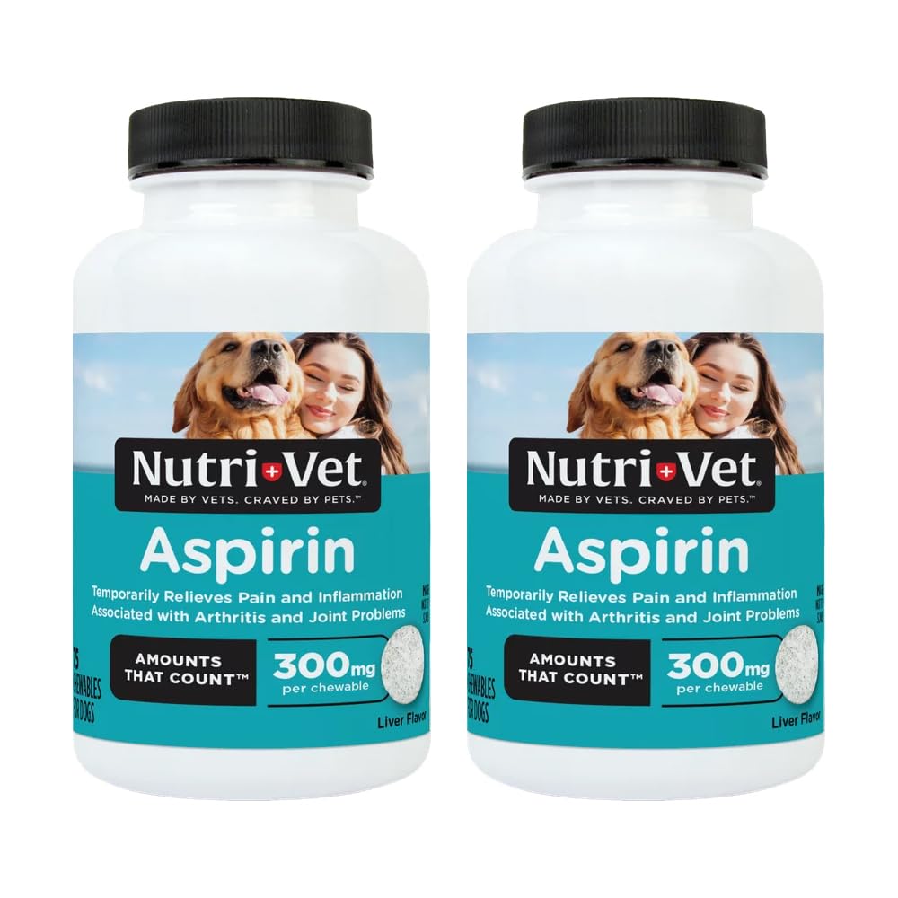 Aspirin Chewables for Large Dogs, 75 Count, Pack of 2 C16478