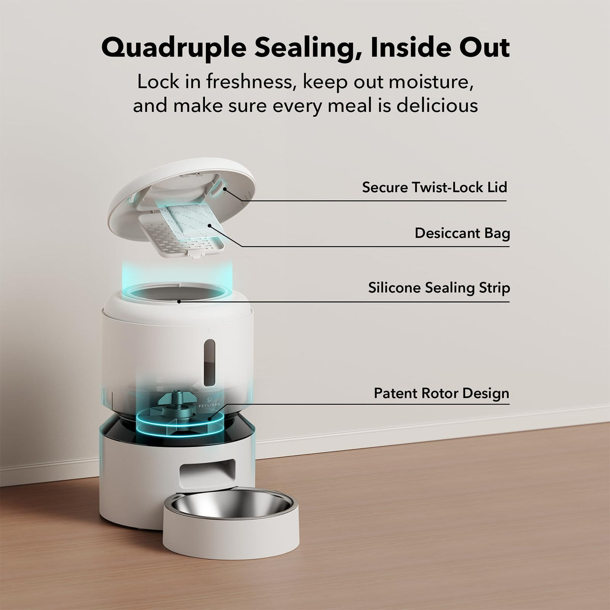 Automatic Cat Feeder 5G WiFi 3L White N240827