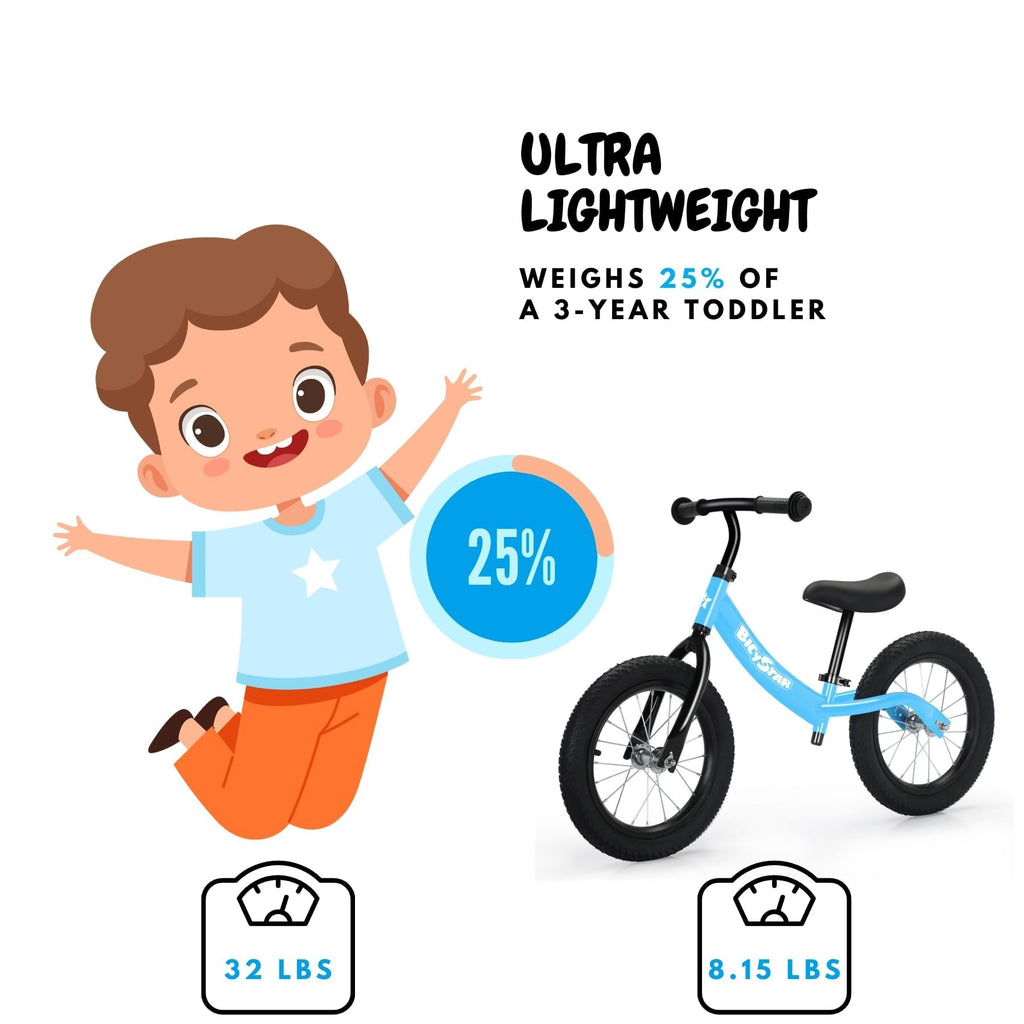 14 Inch Balance Bike with Rubber Air Tires L68956
