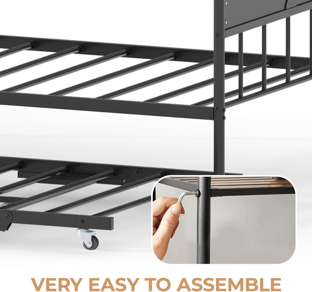 Black Daybed with Pop Up Trundle Z3384