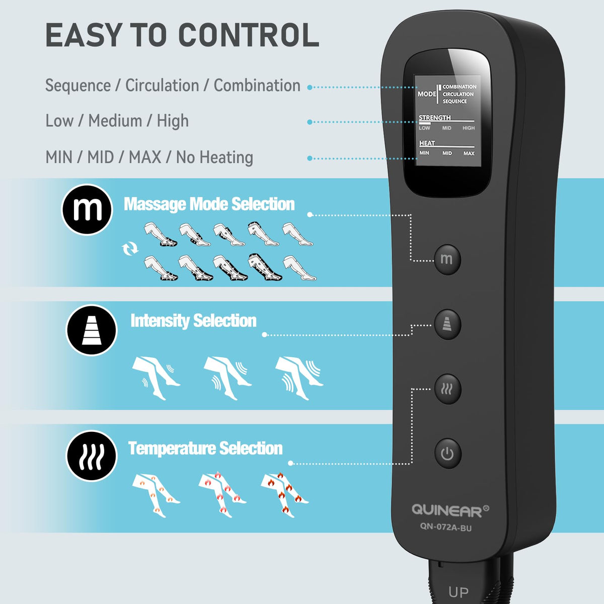Leg Massager with Heat and Compression D866