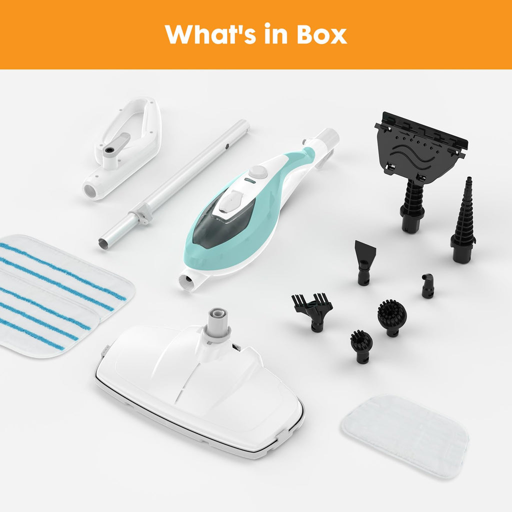 14-in-1 Steam Mop Detachable Handheld Steam Cleaner with 2 Washable Pads A895819
