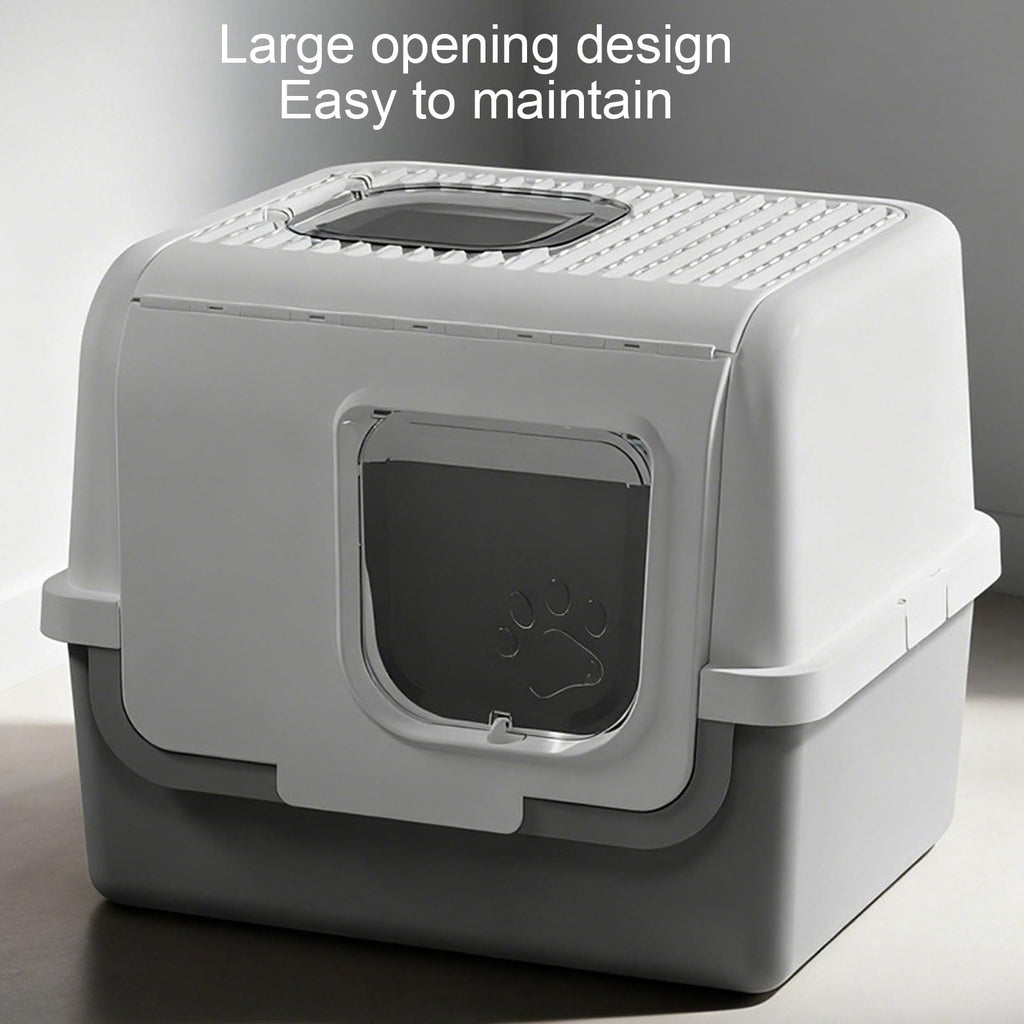 Enclosed Cat Litter Box with Lid Scoop O4453