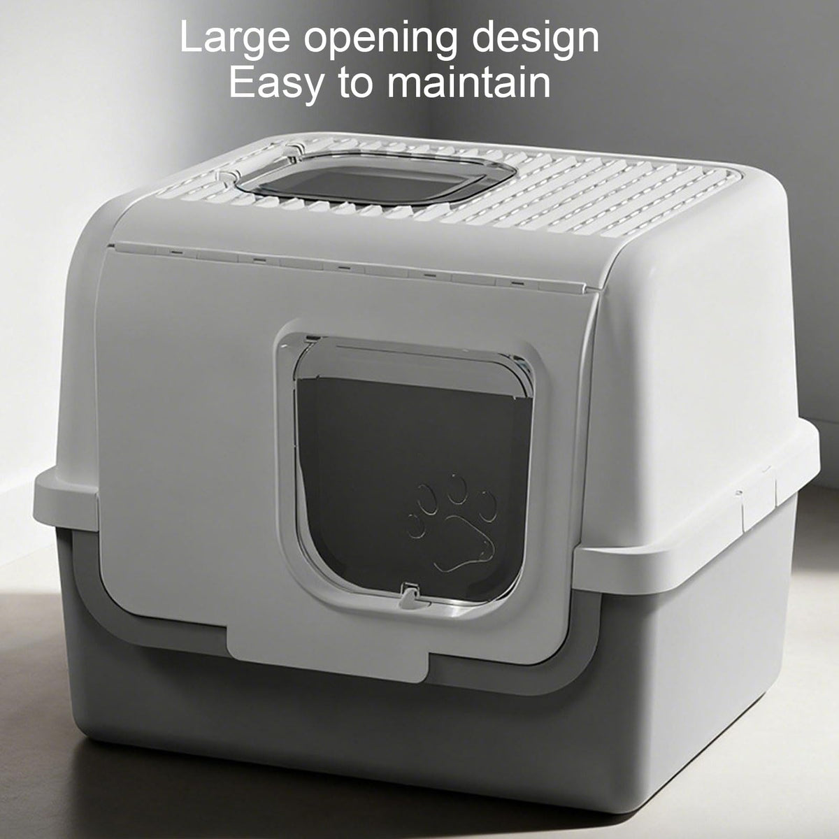 Enclosed Cat Litter Box with Lid Scoop O4453