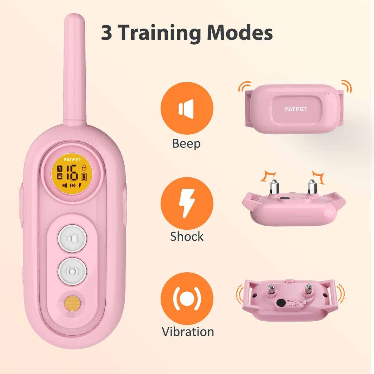 Rechargeable IPX7 Waterproof Dog Training Collar with Remote U6440