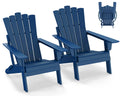 Blue Folding Adirondack Chairs Set of 2 I586