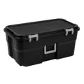 22 Gallon Black Wheeled Plastic Storage Trunk B95848