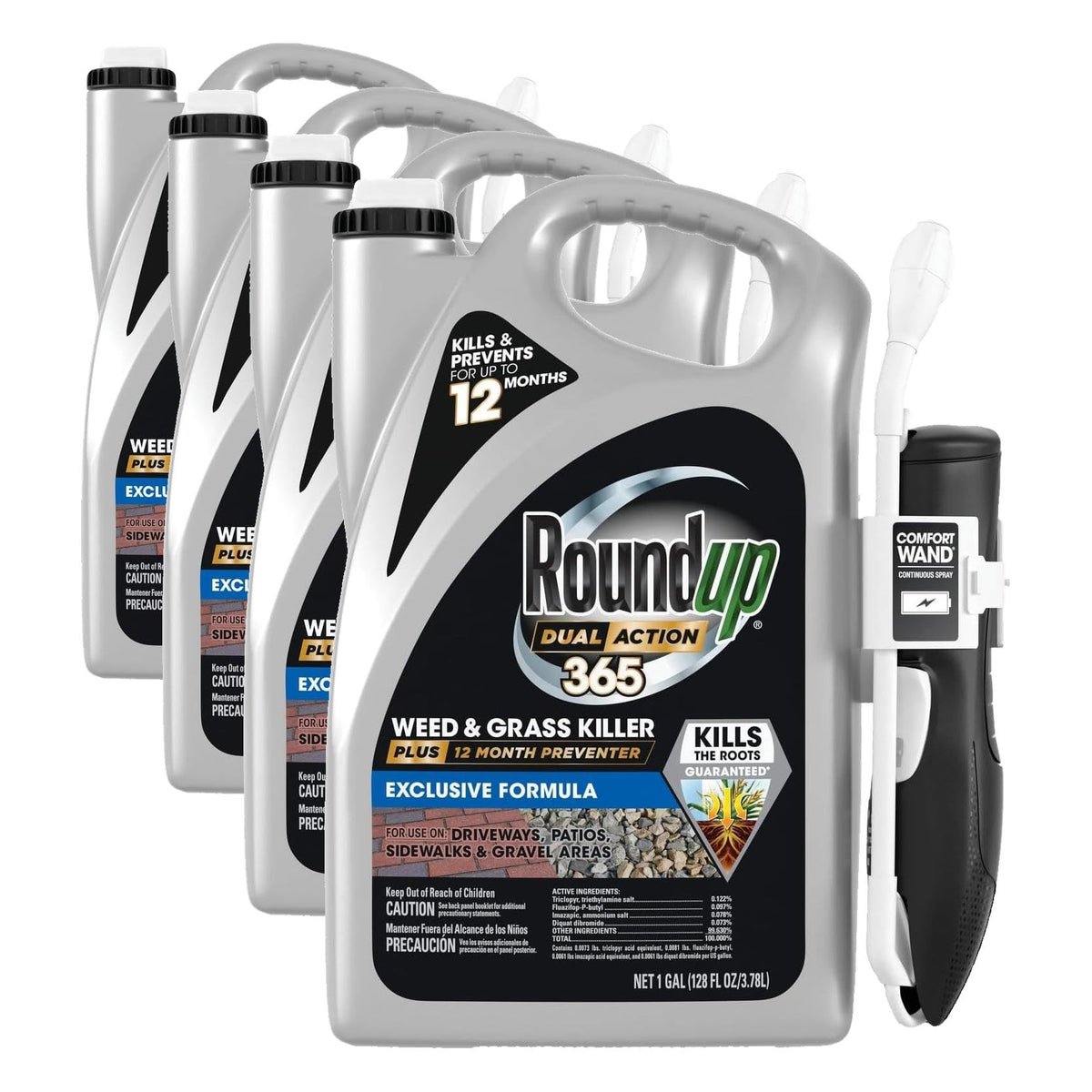 Weed & Grass Killer Plus 12 Month Preventer, 1 gal., Wand (Pack of 4) H307693