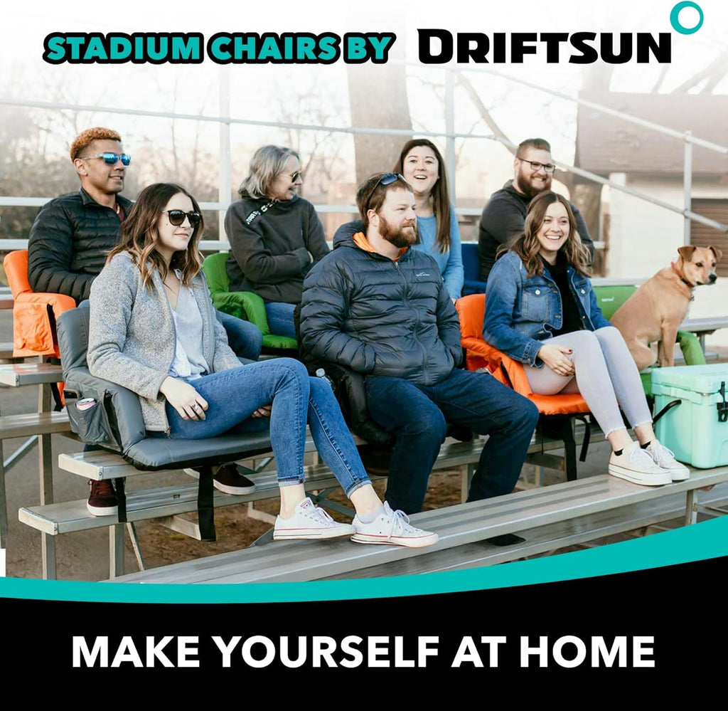2 Pack Extra Wide Foldable Stadium Seats with Back Support K402