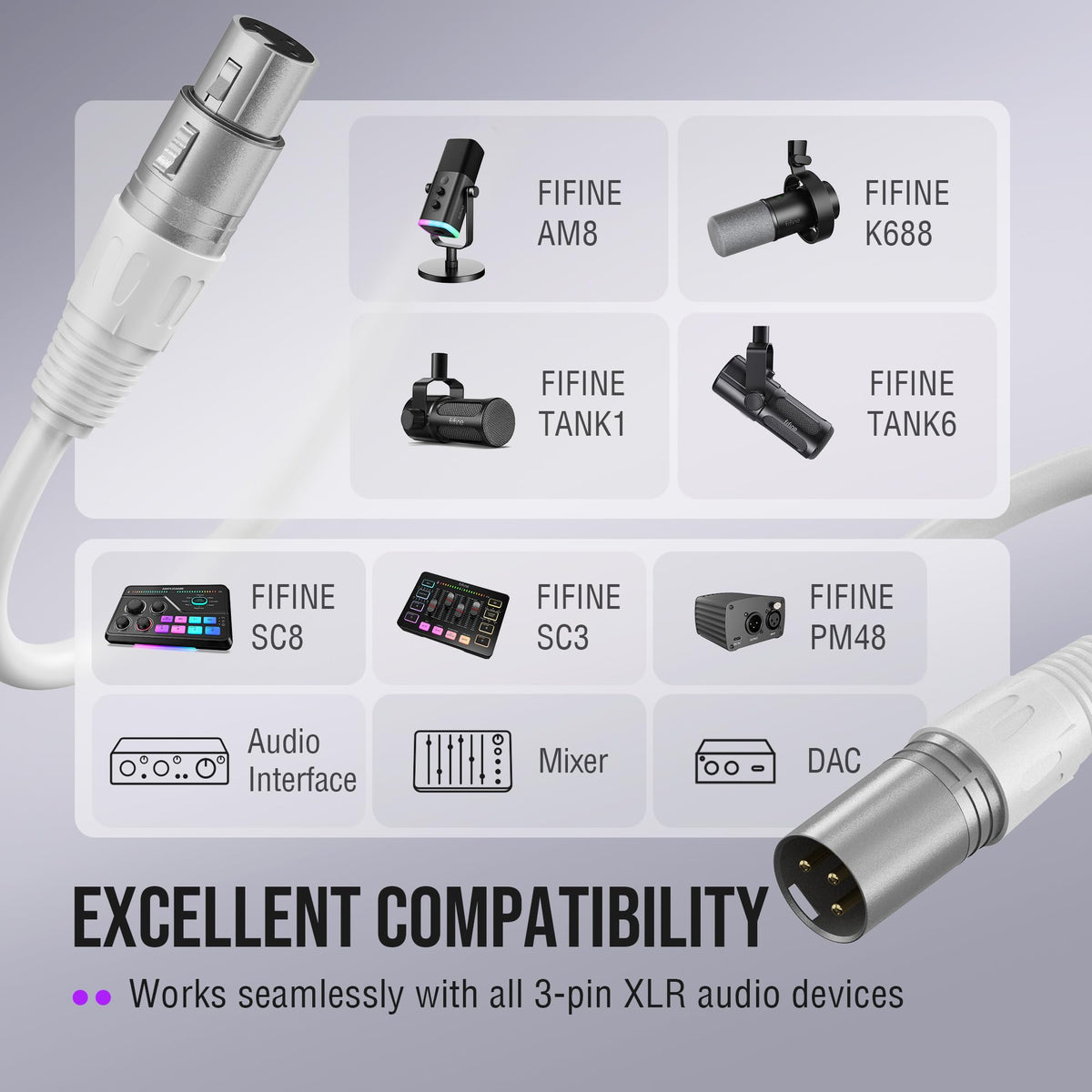 XLR Podcast Dynamic Mic with Audio Mixer U412