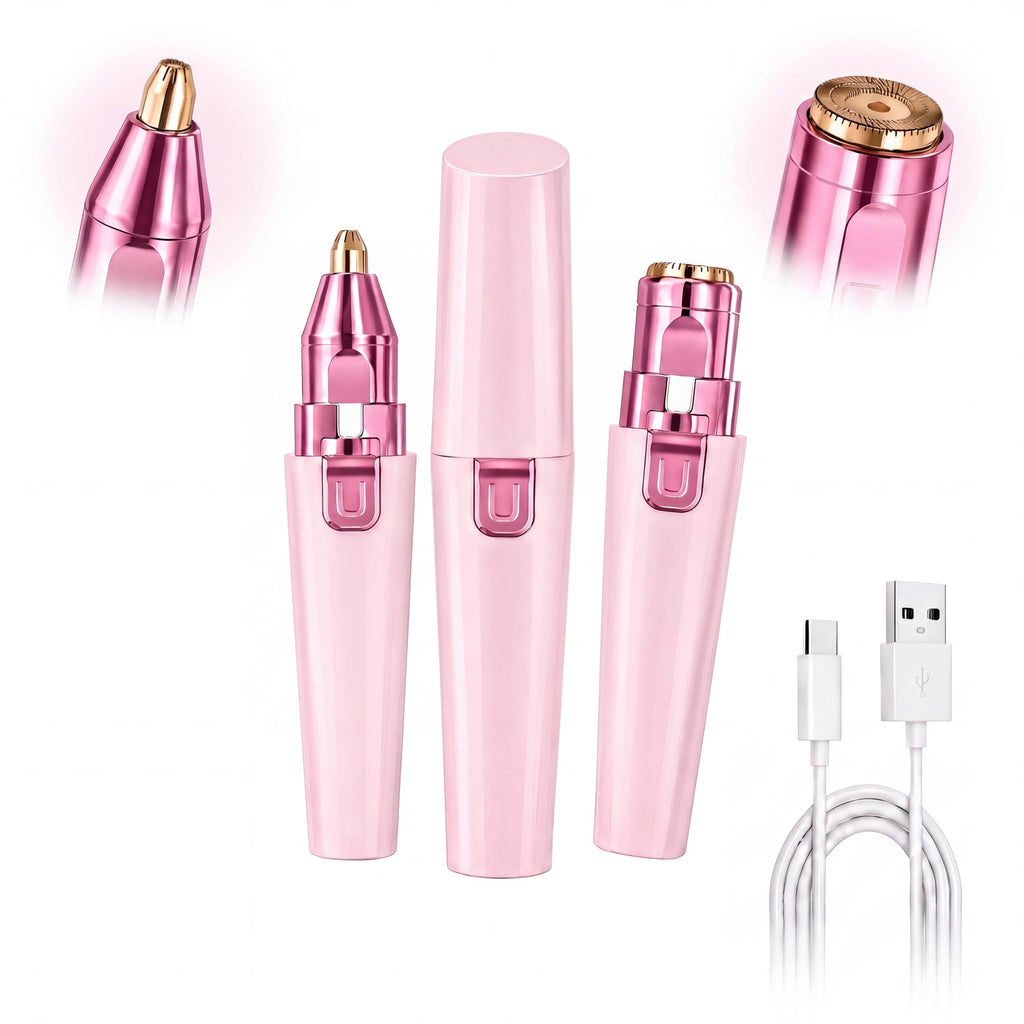 Pink USB Rechargeable Facial Hair Remover F12269