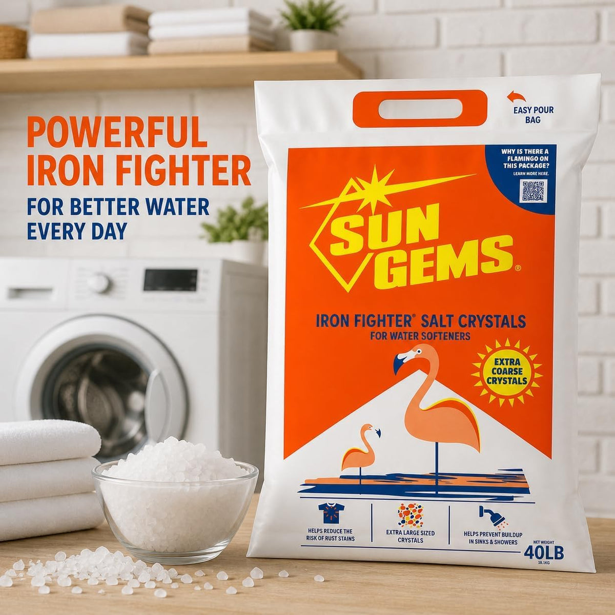 40 lb Extra Coarse Water Softener Salt Crystals N22811