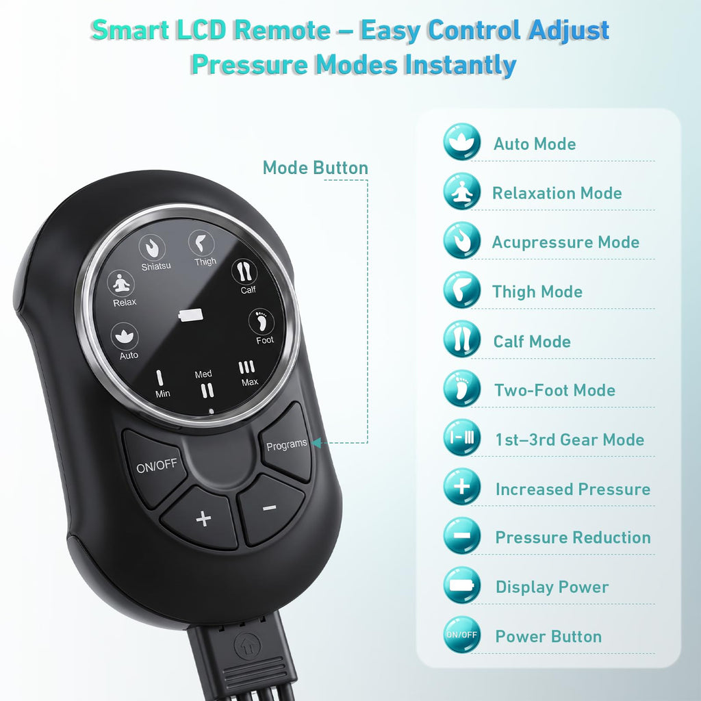 Air Compression Leg Massager with 6 Modes 3 Pressure Levels Q17712