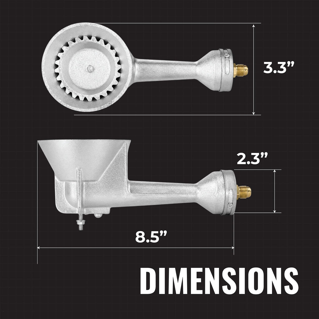 Propane High Pressure Cast-Iron Round Burner Head with Brass Fitting Orifice P367642