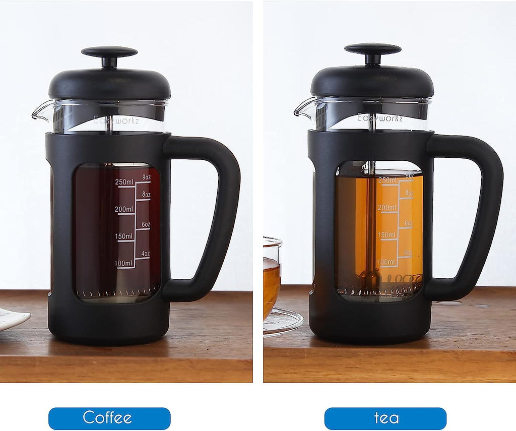 French Press and Gooseneck Pour Over Coffee Kettle 12 oz Stainless Steel Q730552