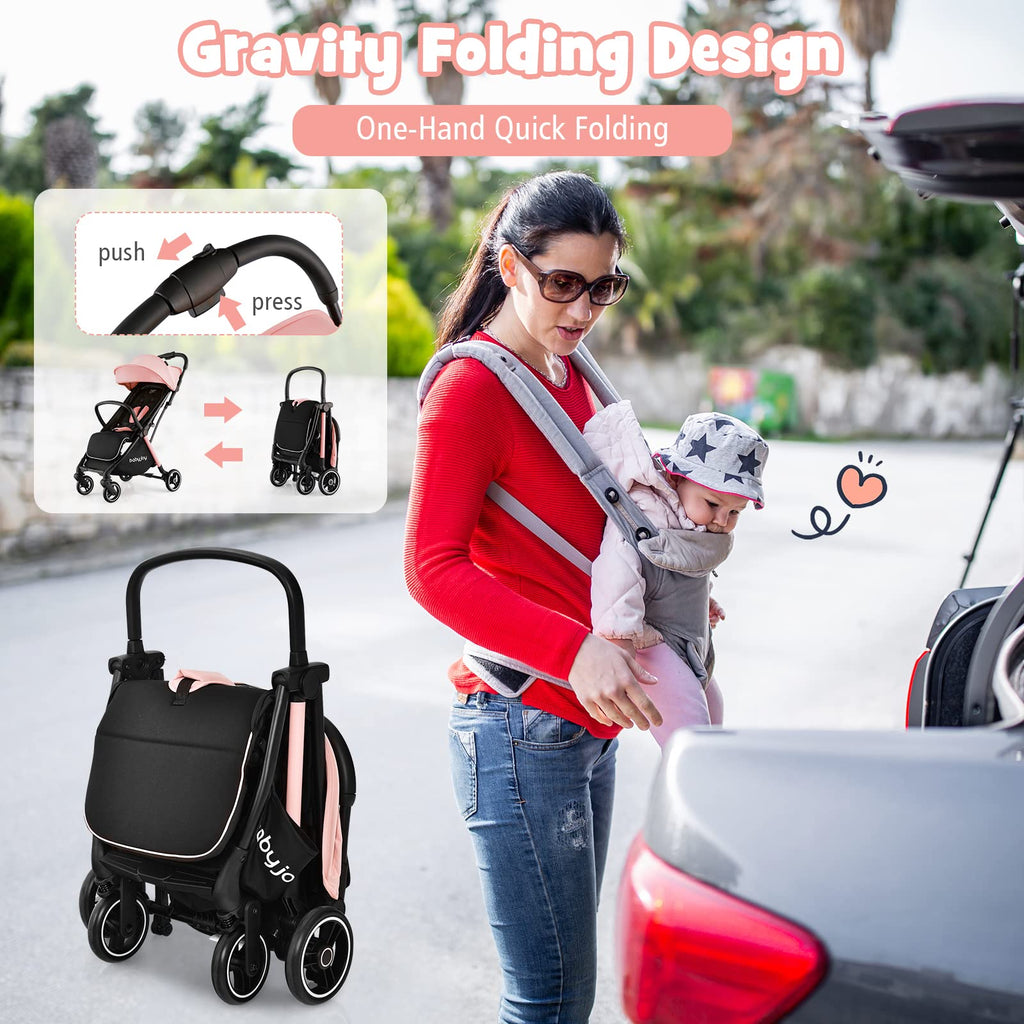Lightweight Compact Baby Stroller with Canopy and Storage Basket H775
