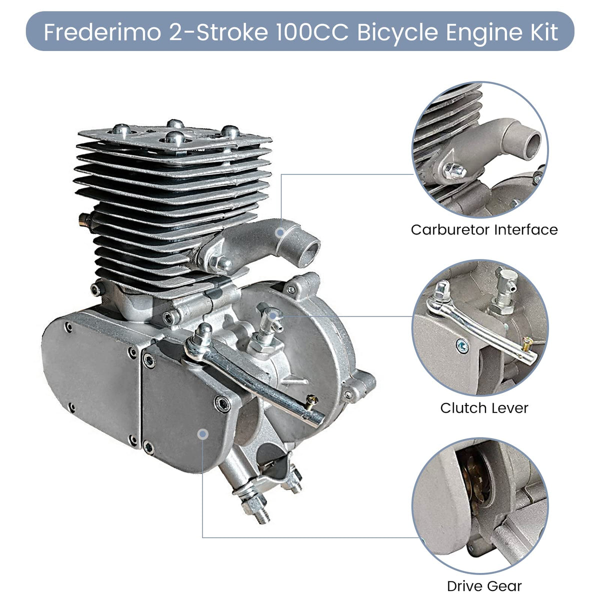 100cc 2 Stroke Air-Cooling Bicycle Engine Kit H599