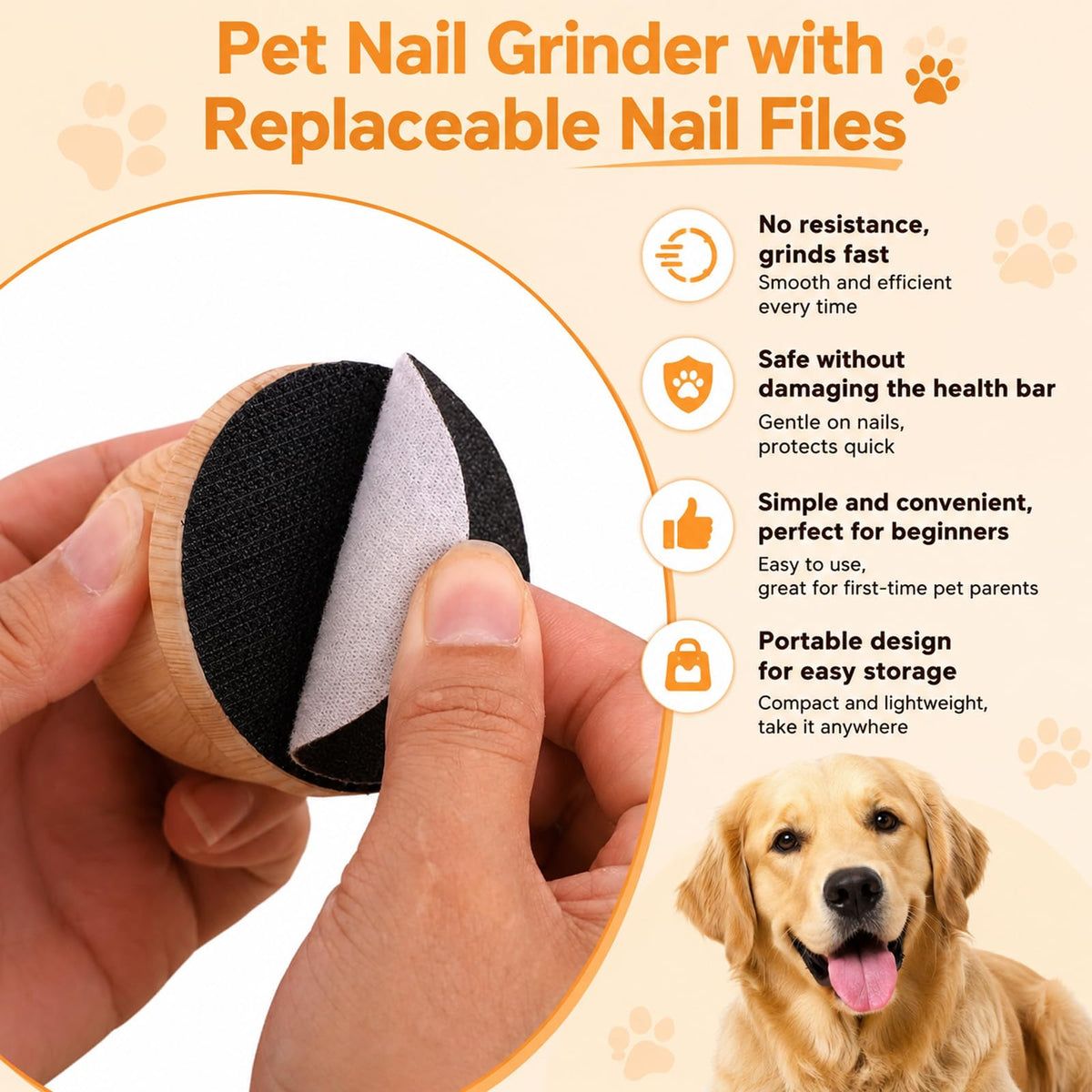 Dog Nail File with 6 Pcs Filing Disc V684113