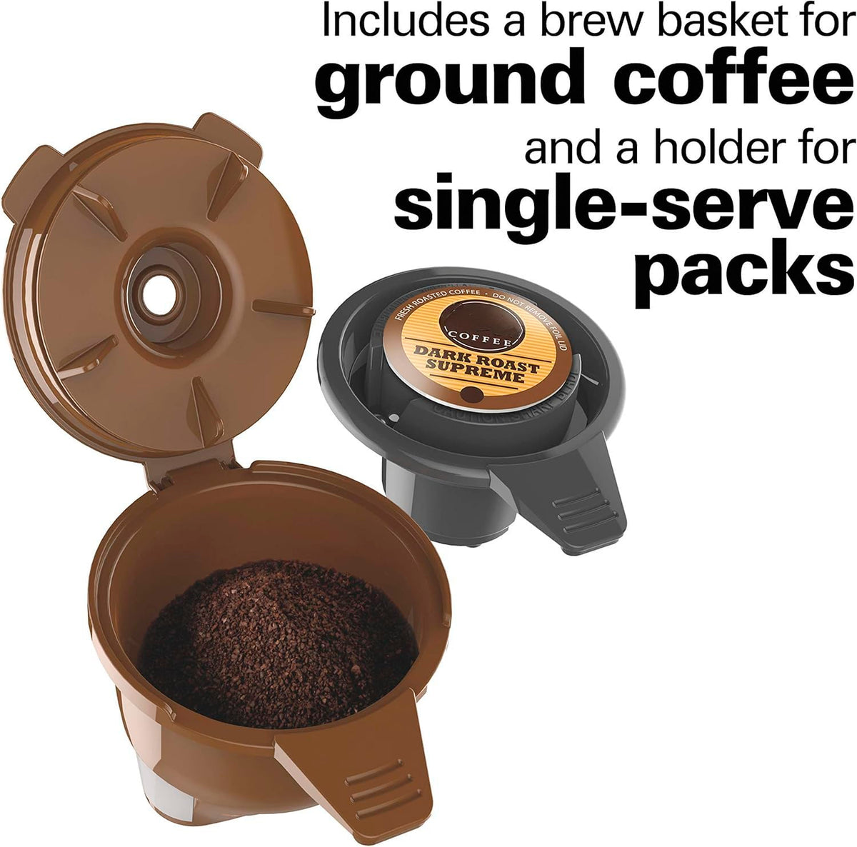 12 Cup Programmable Coffee Maker & Single Serve Drip Coffee Machine, 2-in-1 Automatic Coffee Brewer with Glass Carafe, Reusable Filter, Digital Timer and Warming Plate - Black/Silver Y400