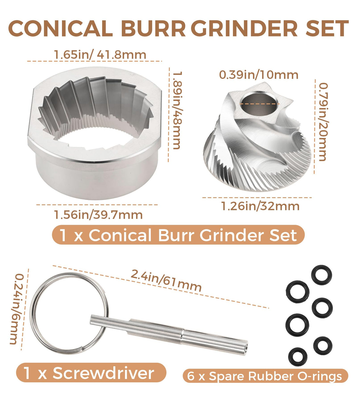 Conical Burr Grinder Set C6010