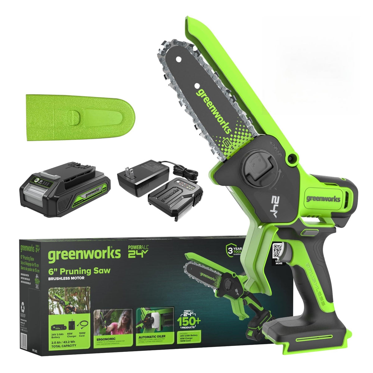 24V 6 in Mini Pruning Chainsaw L1524