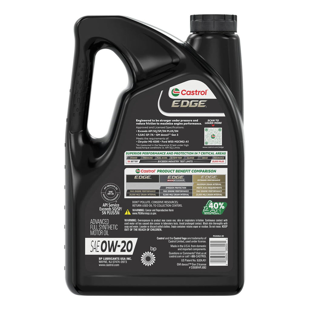 0W-20 Full Synthetic Motor Oil, 5 Quarts I2851