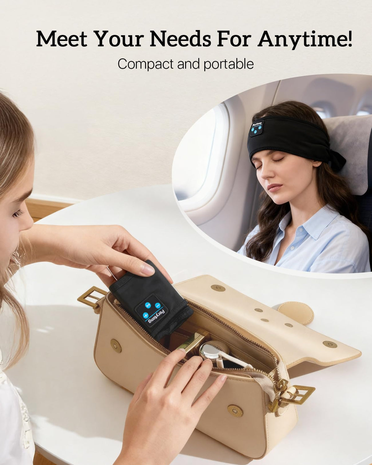 Bluetooth Sleep Headphones with Ultra-Thin Stereo Speakers Y6899