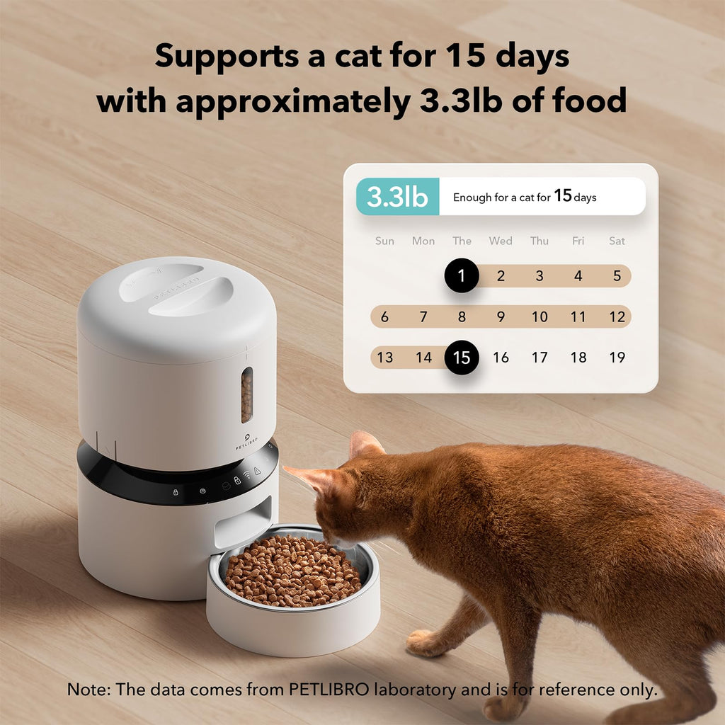 Automatic Cat Feeder 5G WiFi 3L White N240827