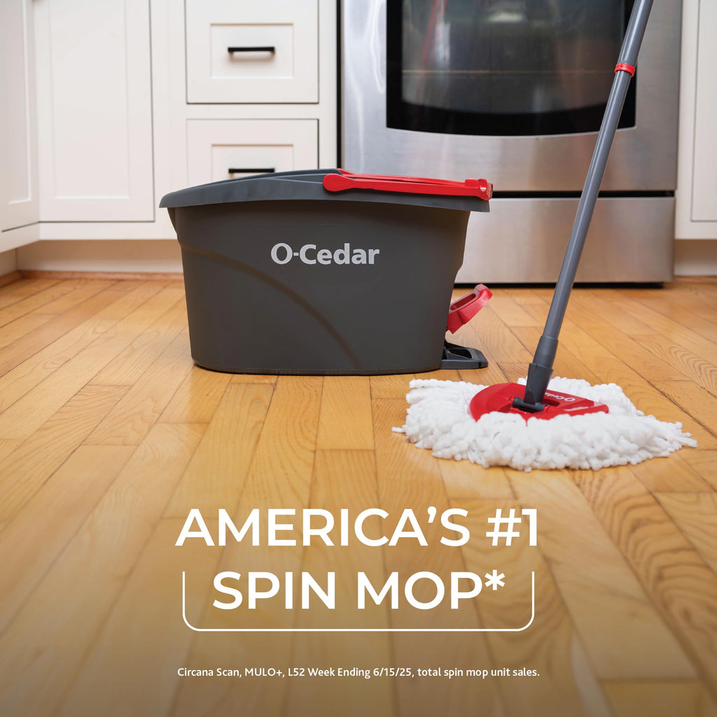 Microfiber Spin Mop & Bucket Floor Cleaning System with 2 Refills U741566