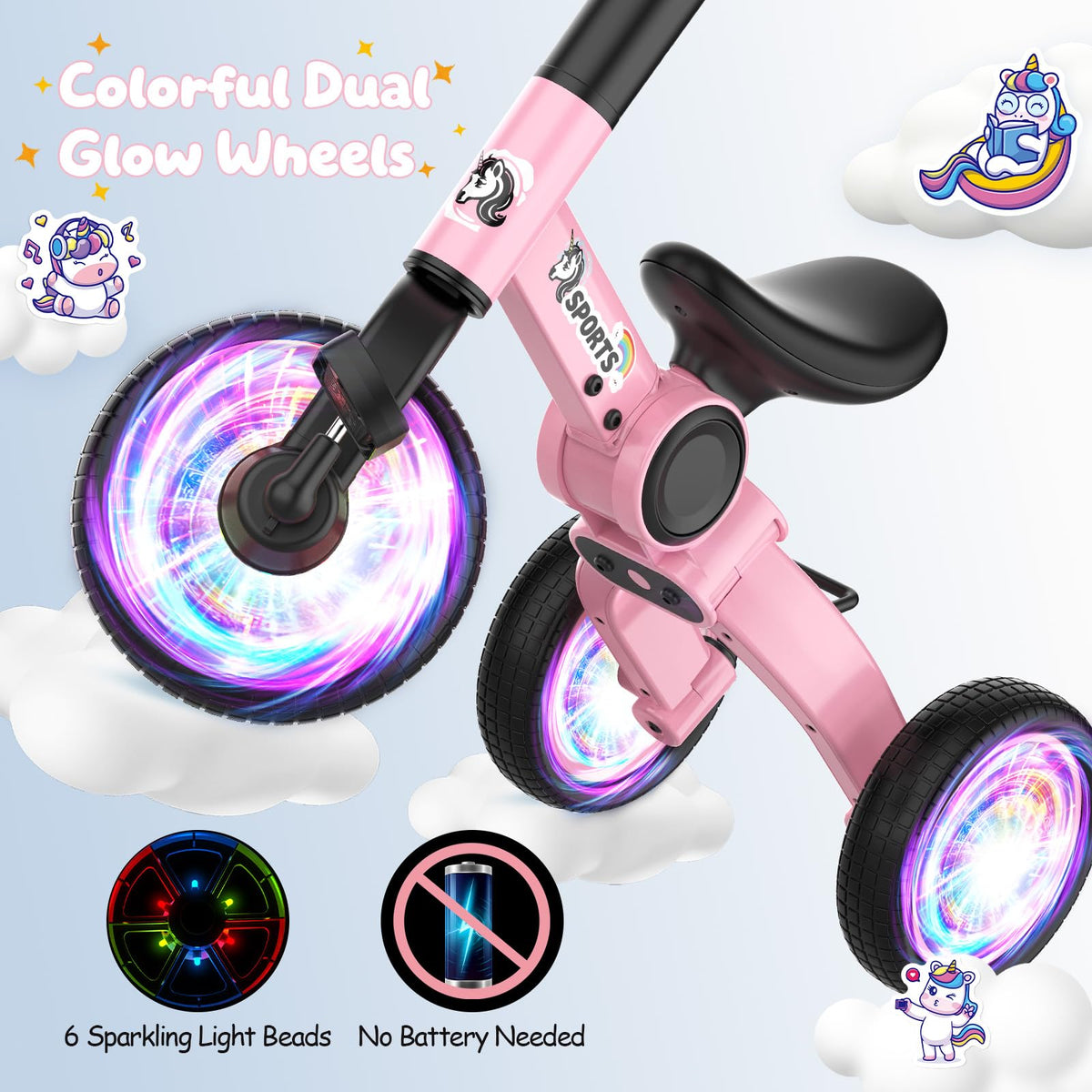 3 in 1 Toddler Balance Bike with Removable Pedals D20674